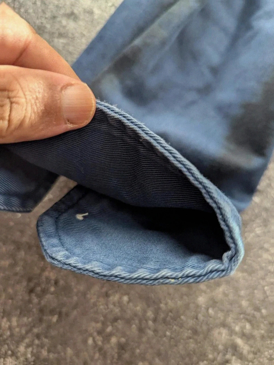 Veste workwear chemise Outfitters vintage 2003 coton bleu relaxed fit S ample – Vintage Dressing – taille S 5