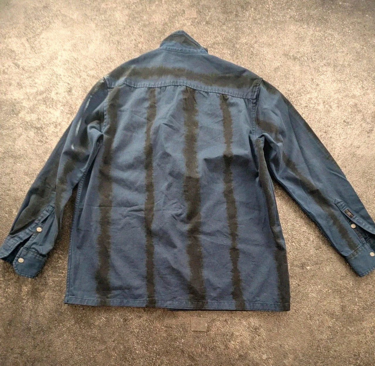 Veste workwear chemise Outfitters vintage 2003 coton bleu relaxed fit S ample – Vintage Dressing – taille S 3