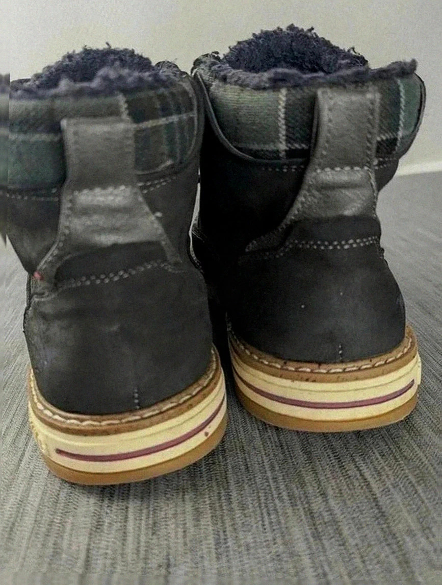 Bottines Mustang noires doublées style workwear vintage en daim taille 41 a carreaux – Mustang – taille 41 3