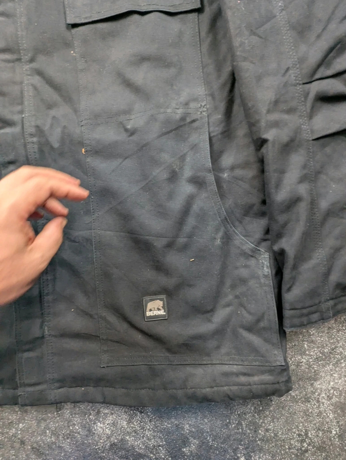 Berne Workwear veste Chore Coat matelassée noire 2XL col velours XPO Logistics – WORKWEAR – taille XXL 5