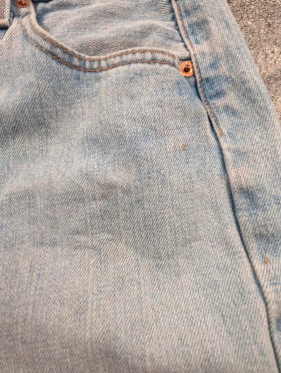 Jean Levi’s 501 W31 L32 denim clair workwear destroy straight fit vintage – Levi's – taille M / 38 / 10 2