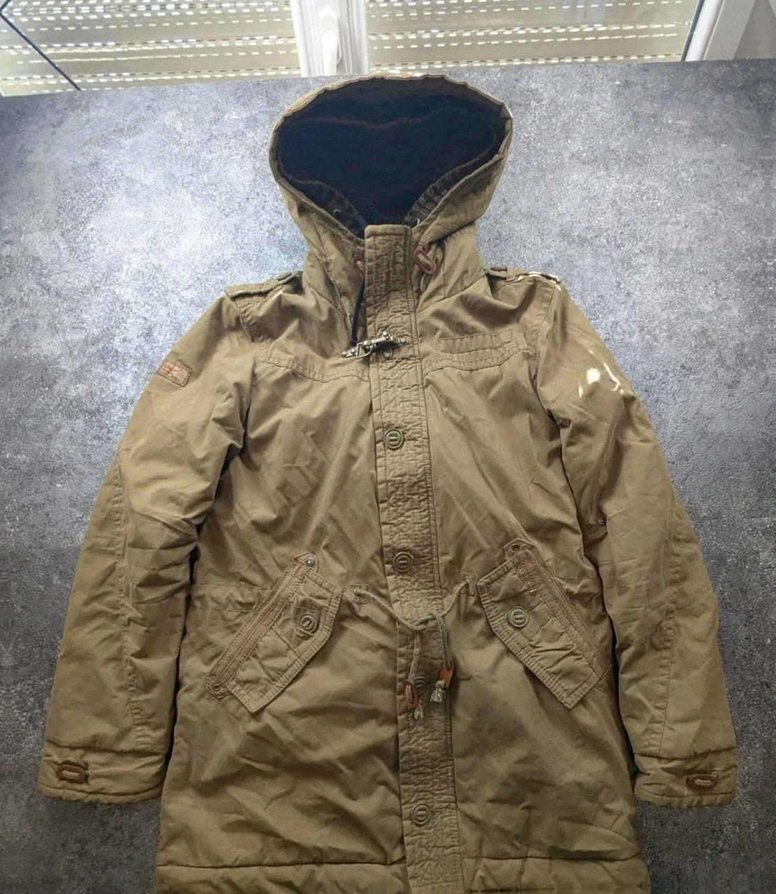 Khujo Parka Stigg M kaki – veste militaire winter workwear doublée vintage – khujo – taille M 2