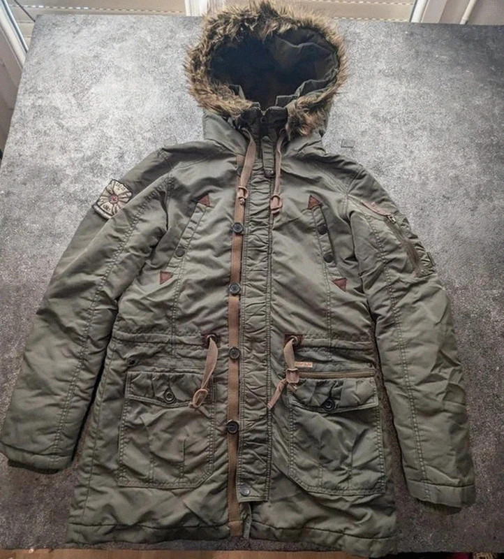 Khujo Patrick II parka vintage kaki militaire utility workwear taille M – khujo – taille M 2