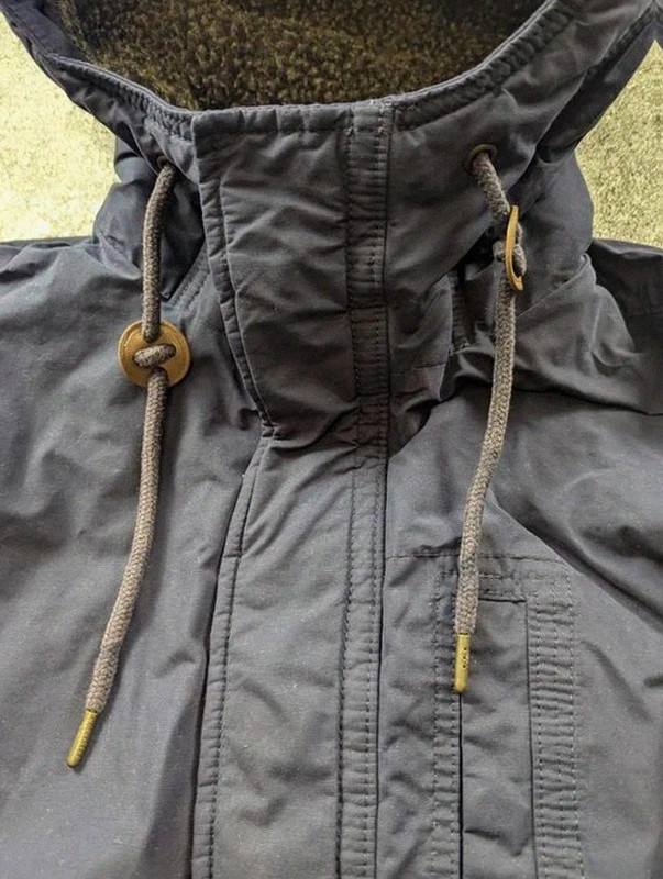 Parka Hollister California homme M bleu marine – veste hiver doublée sherpa à capuche – Hollister – taille M 3