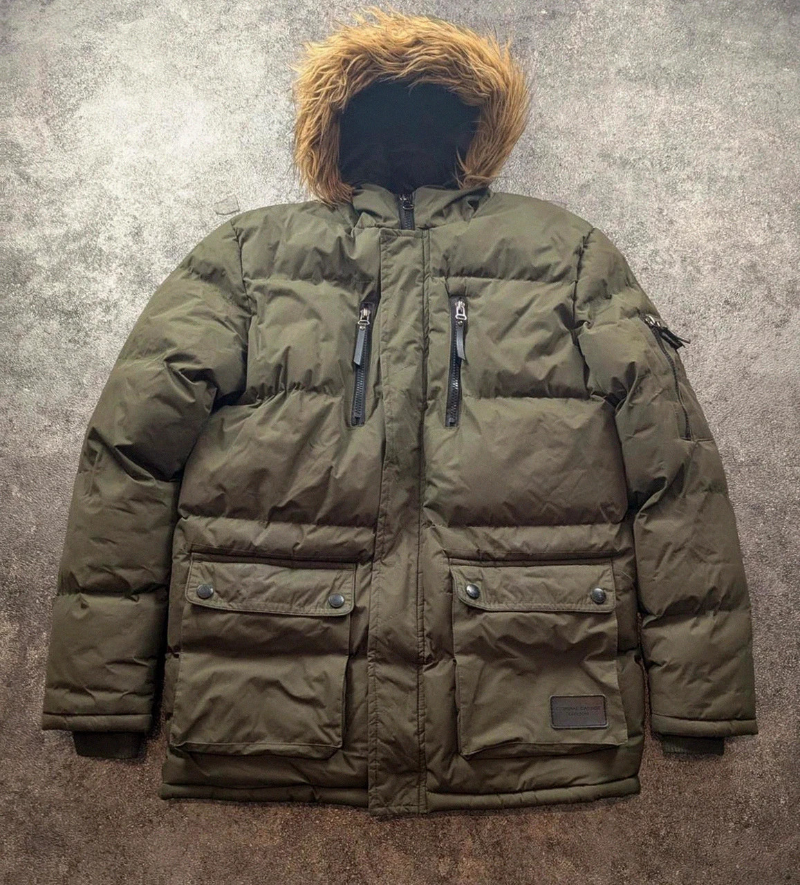 Criminal Damage London Parka Doudoune Kaki Fourrure Streetwear Utility Y2K S – Criminal Damage – taille S 2