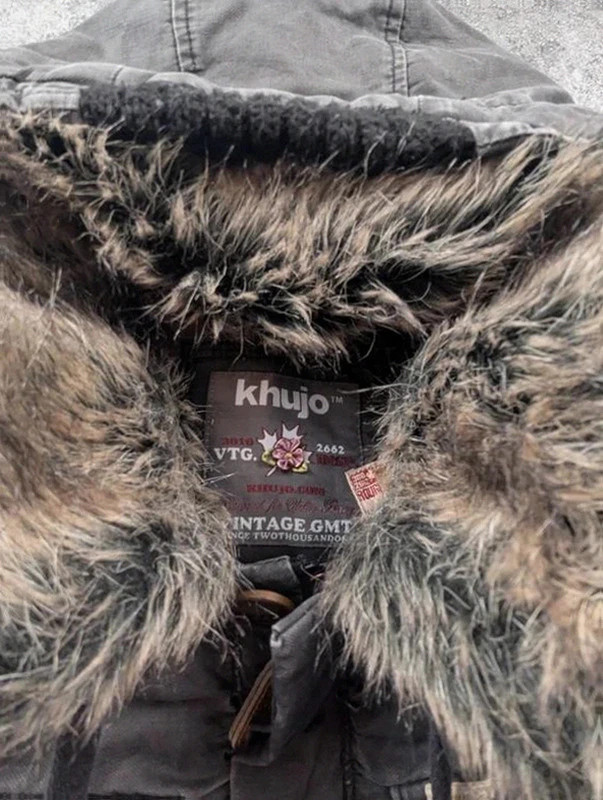 Parka Khujo Vintage GMT Y2K gris anthracite style workwear utility taille S – khujo – taille S / 36 / 8 3