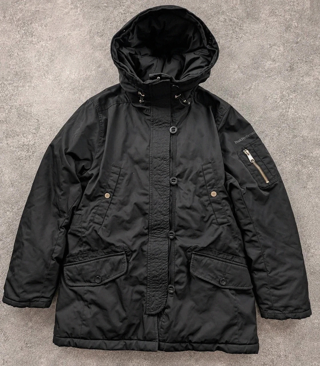 Peak Performance Groa J Parka Technique Outdoor Noire Matelassée Taille M