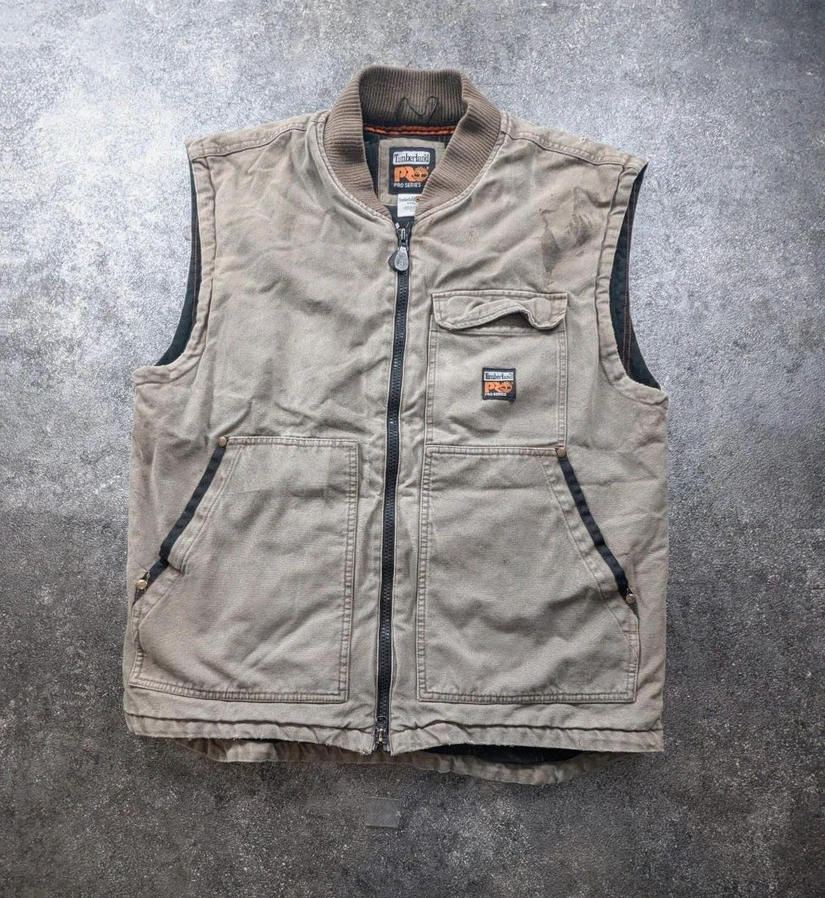 Timberland PRO Series gilet workwear canvas vintage 2009 XL patiné – Timberland – taille XXXL 2
