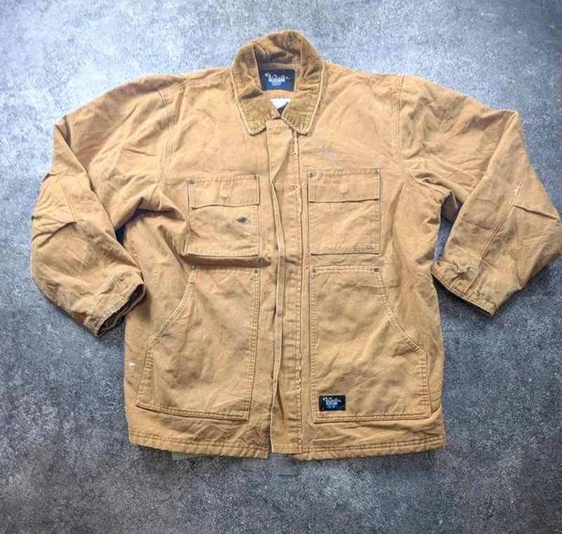 Veste workwear vintage Walls Blizzard Pruf L canvas marron chore jacket doublée – Walls – taille L 2