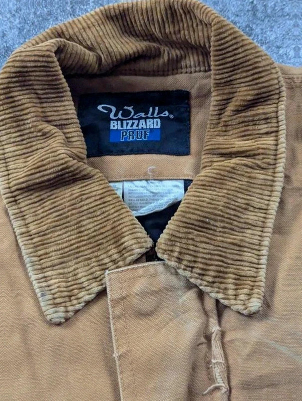 Veste workwear vintage Walls Blizzard Pruf L canvas marron chore jacket doublée – Walls – taille L 5