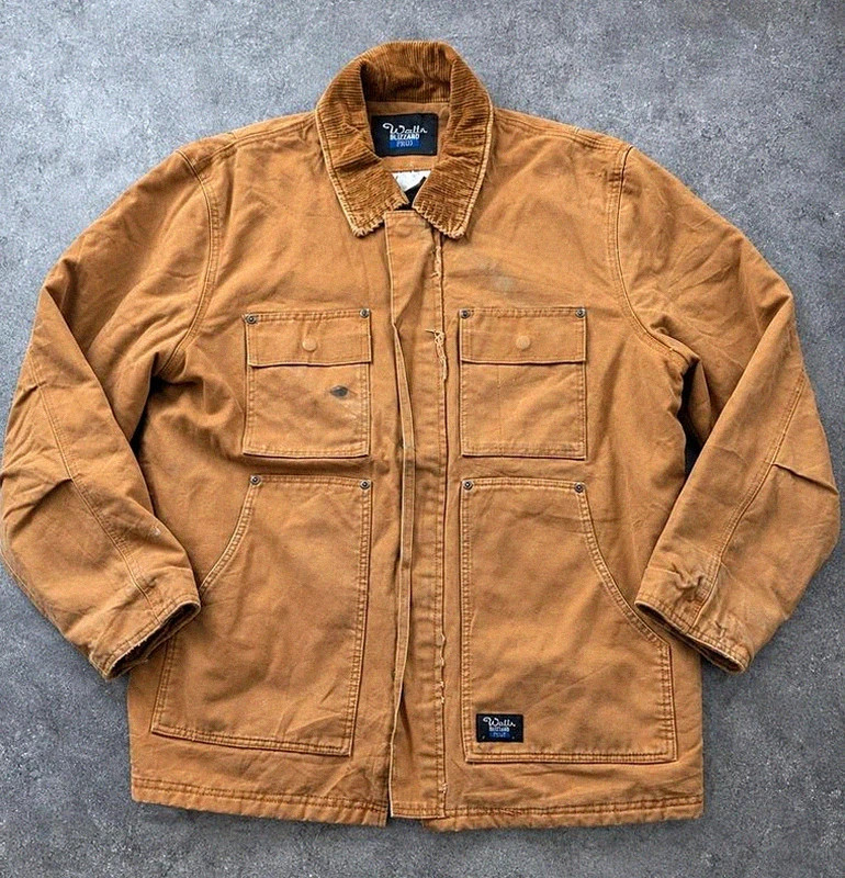 Veste workwear vintage Walls Blizzard Pruf L canvas marron chore jacket doublée