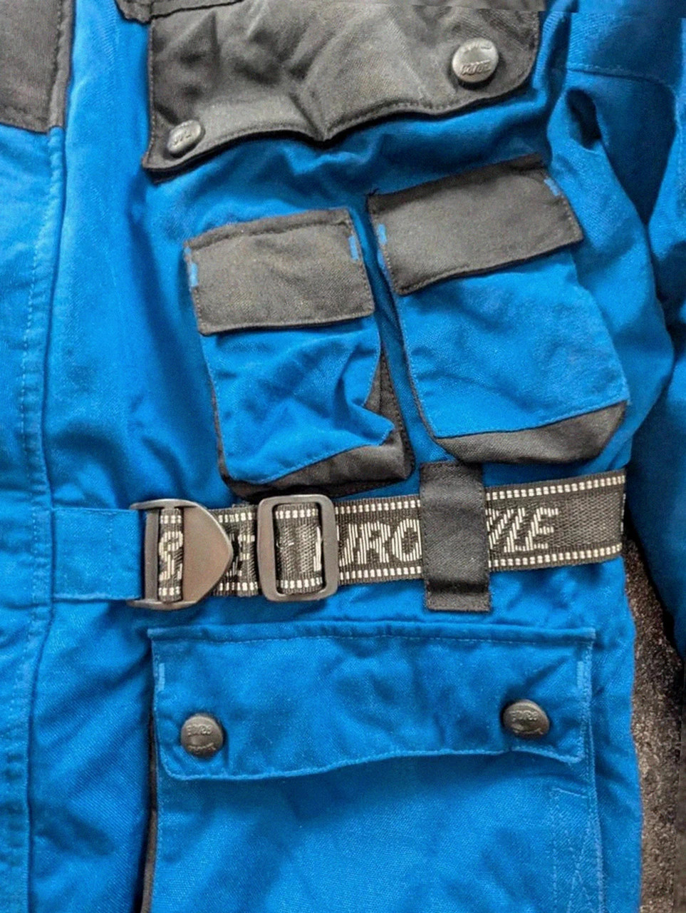 Veste moto eurostyle vintage coques protections teflon touring biker bleu noir taille M – Euro Style – taille M 4