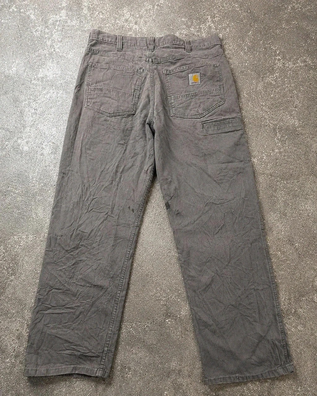 Carhartt Carpenter Workwear Gris Faded Relaxed Fit W32 L32 Pantalon Cargo Utility Homme M