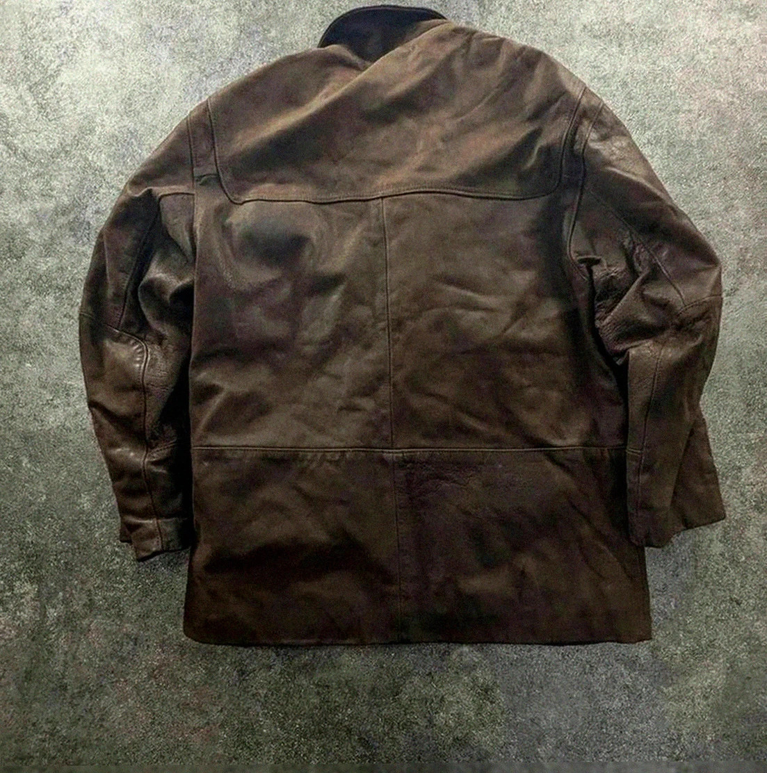 Field jacket Aqua Leather en cuir brun – fabrication française – taille 50 / 3 vintage dressing – Aqua Leather – taille L 2