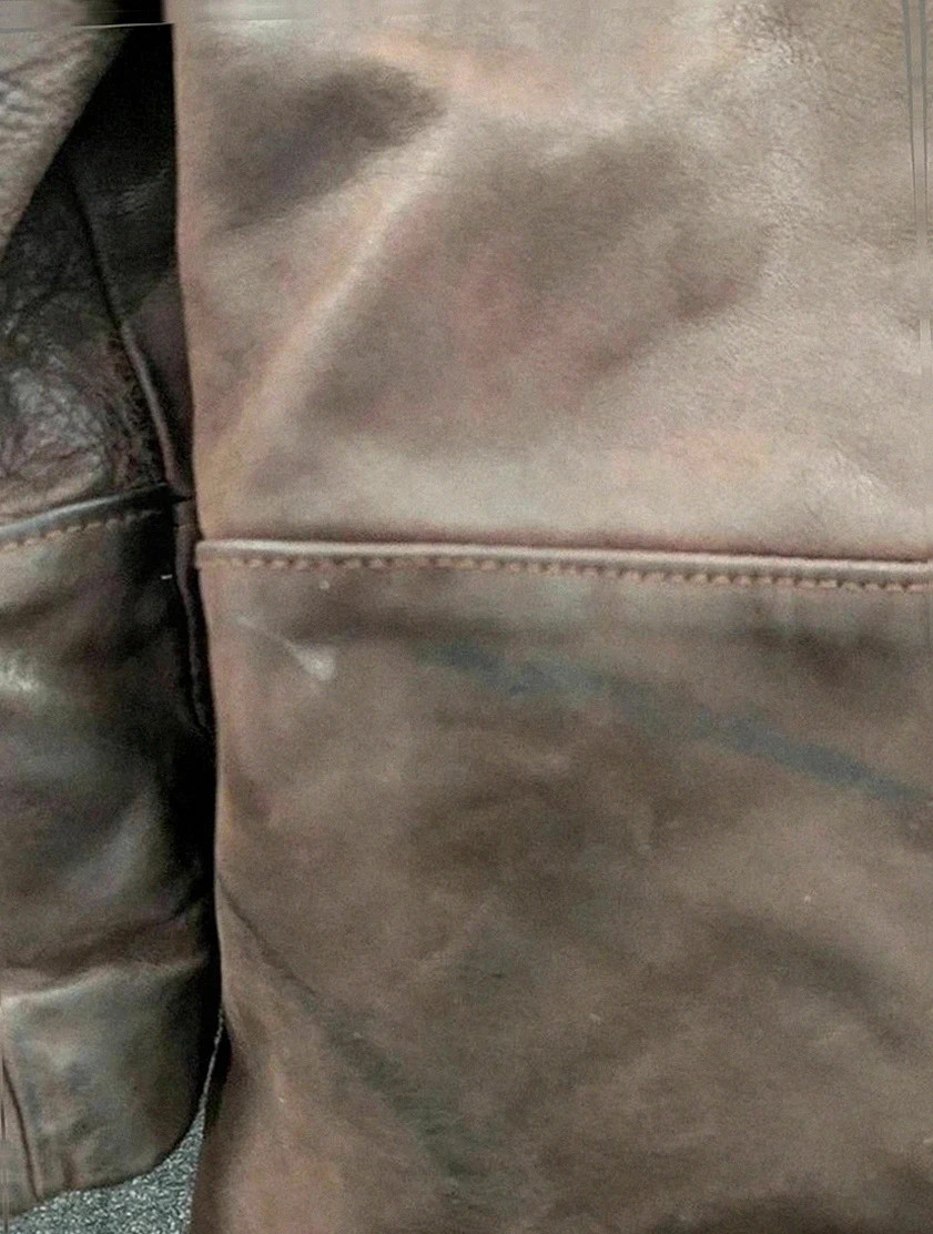 Field jacket Aqua Leather en cuir brun – fabrication française – taille 50 / 3 vintage dressing – Aqua Leather – taille L 4