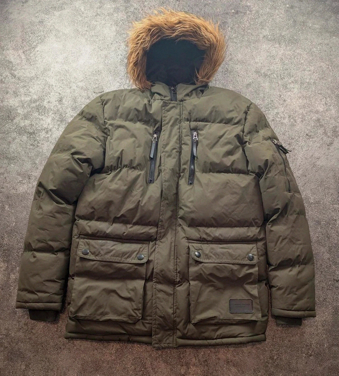 Criminal Damage London Parka Doudoune Kaki Fourrure Streetwear Utility Y2K S – Criminal Damage – taille S 2