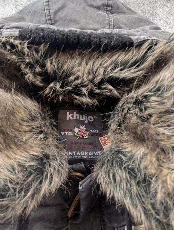 Parka Khujo Vintage Gmt Y2K gris anthracite style workwear utility taille S – khujo – taille S / 36 / 8 3