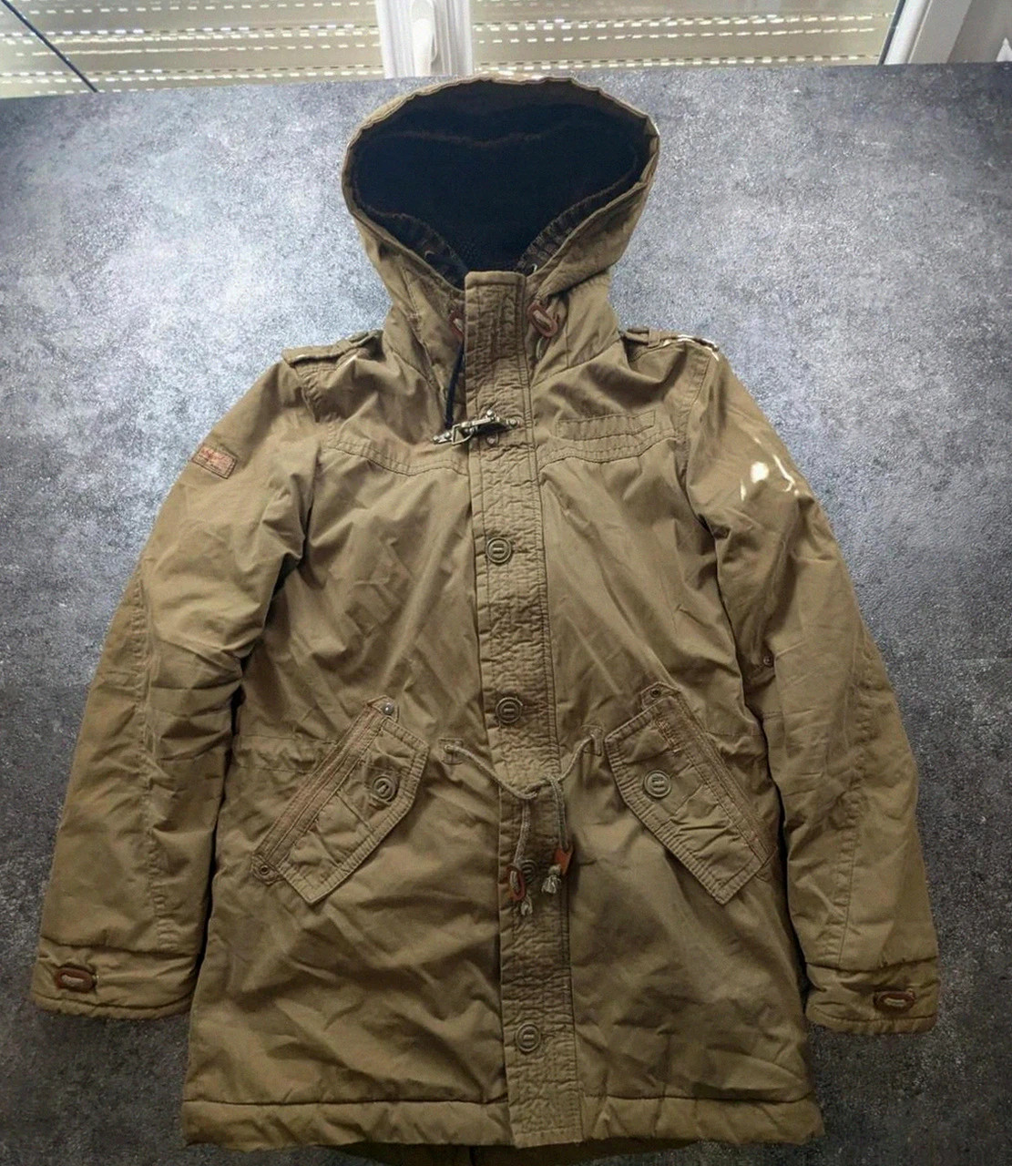 Khujo Parka Stigg M kaki – veste militaire winter workwear doublée vintage – khujo – taille M 2