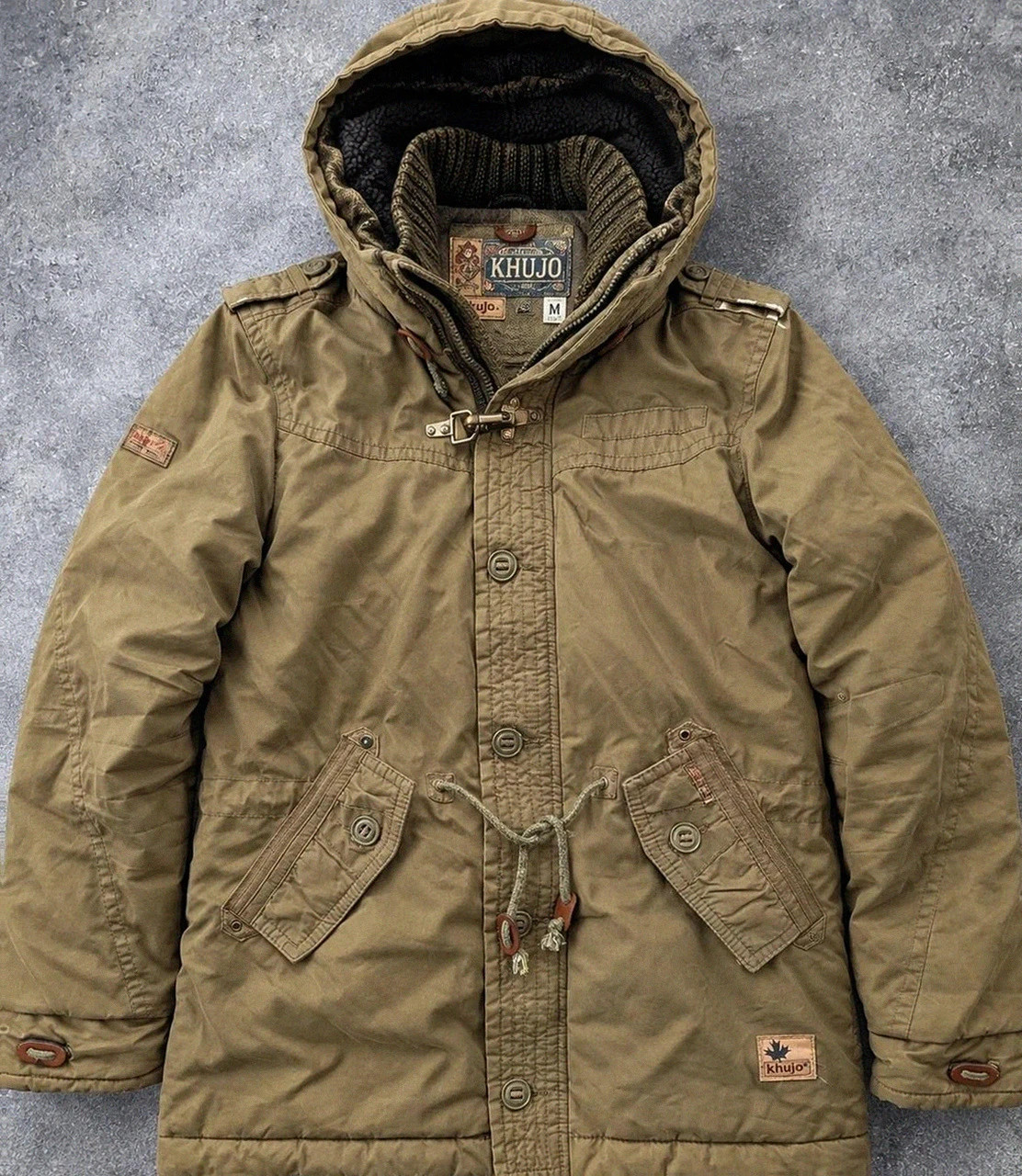Khujo Parka Stigg M kaki – veste militaire winter workwear doublée vintage