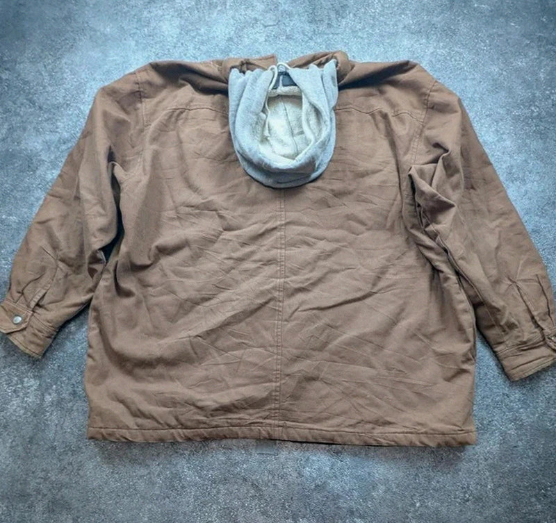 Dickies veste workwear vintage marron canvas doublée capuche XXL oversize – Dickies – taille XXL 3