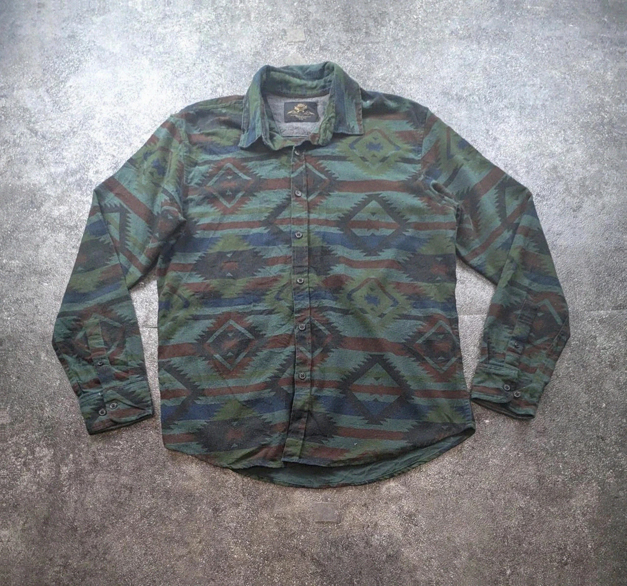 Chemise Homme Mbx Premium Goods Aztec Southwestern Western Outdoor – L – Vintage Dressing – taille L 2