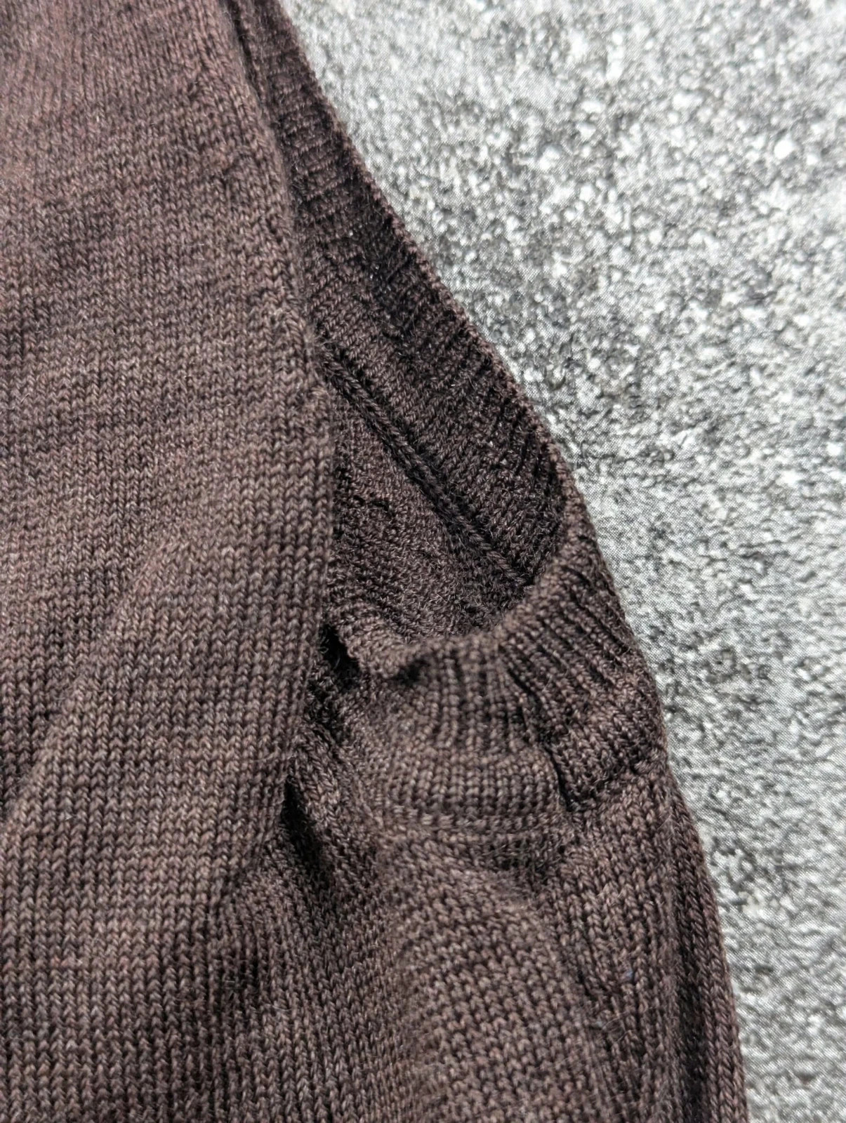 Jodhpur Top Pull sans manches 100 % laine mérinos marron taupe M/L – Maille fine chic vintage – JODHPUR – taille M 5
