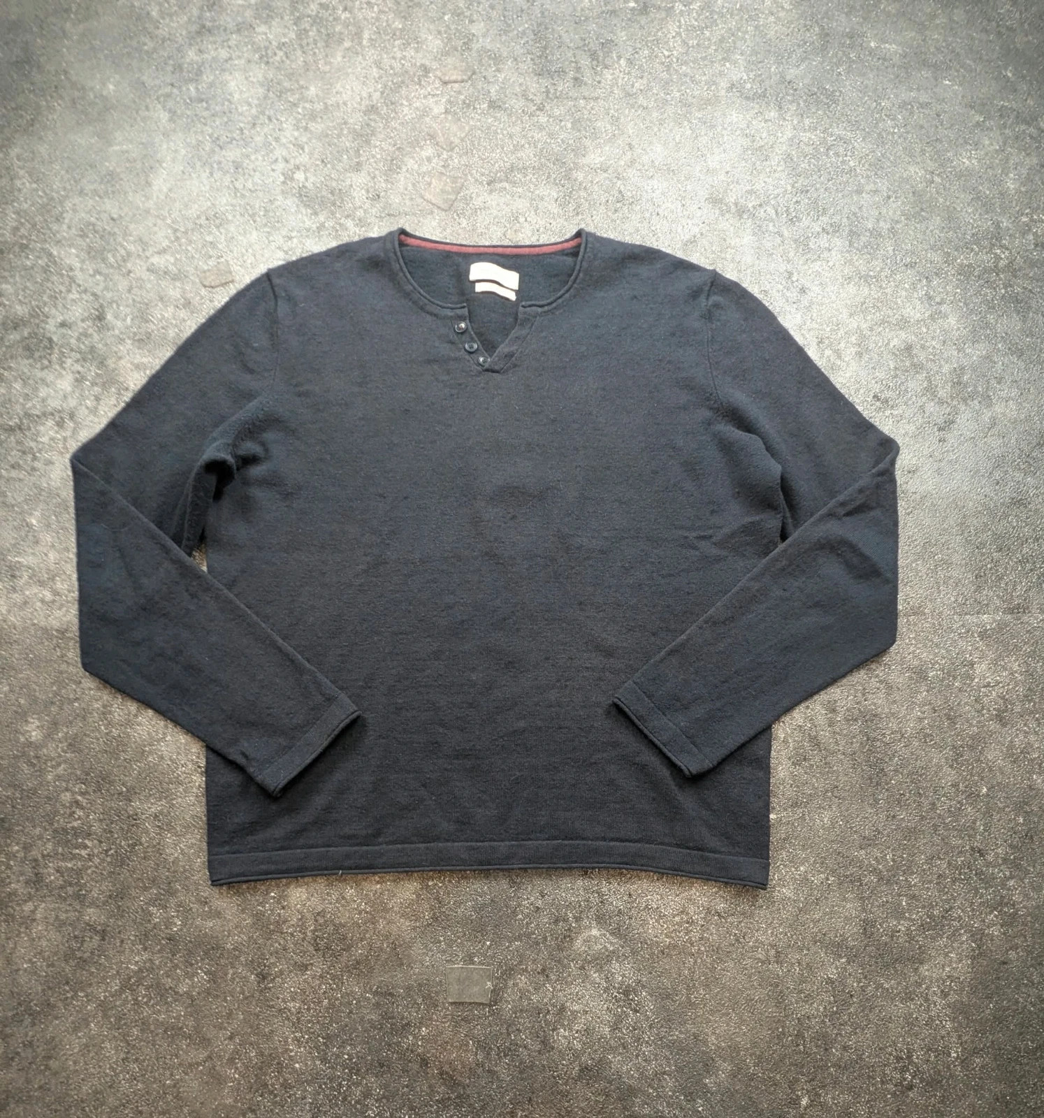 Harris Wilson Rica – Pull col tunisien Henley coton laine bleu marine L – Casual chic – Harris Wilson – taille L 2