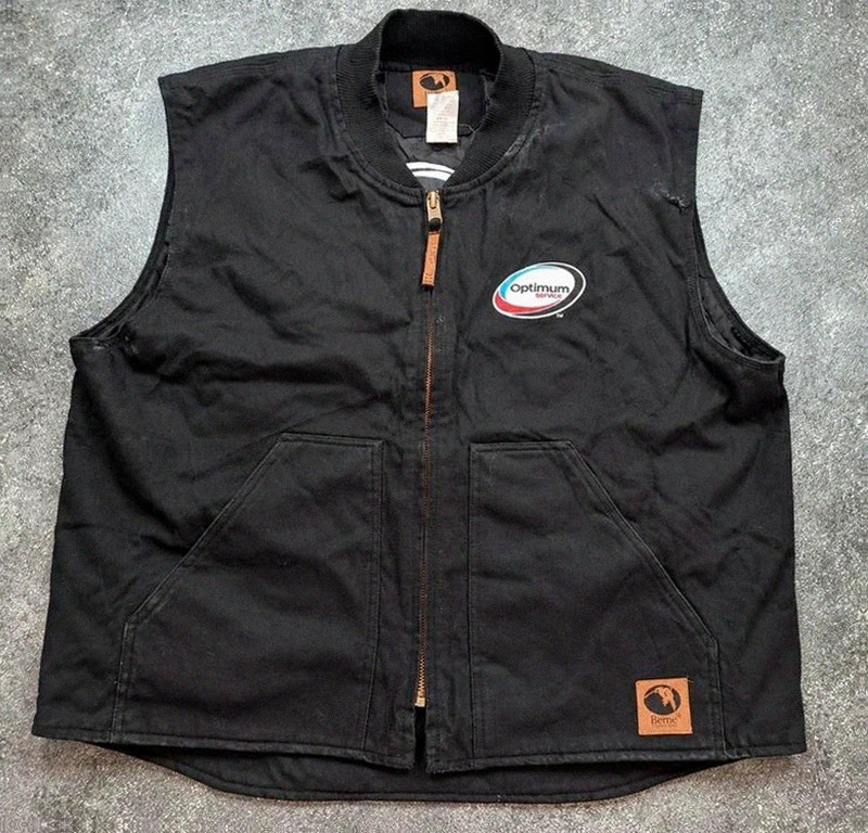 Gilet Berne 2XL Workwear Utility Vest noir matelassé Usa Optimum Service