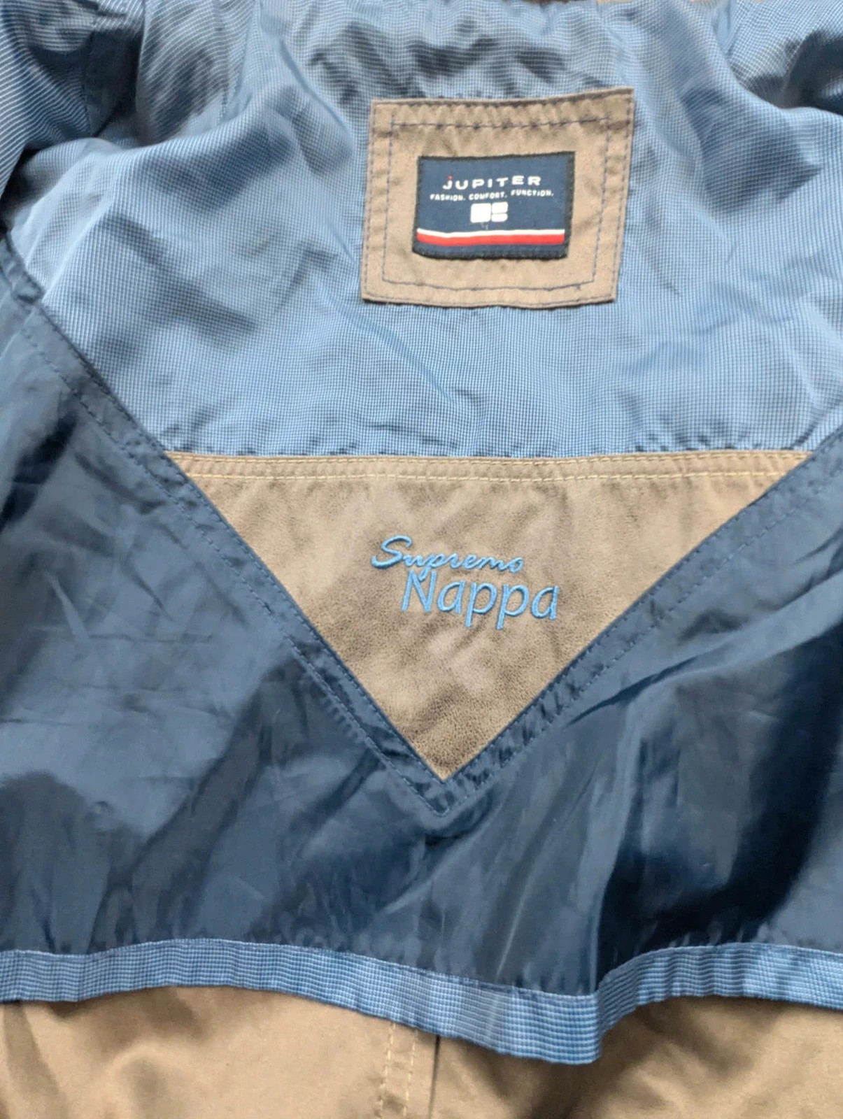 Jupiter veste outdoor vintage beige taupe – Effet daim ciré – Taille 64 XXL/3XL – Style utilitaire – Jupiter – taille XXL 4