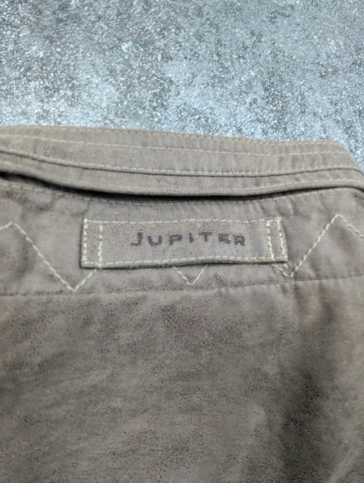 Jupiter veste outdoor vintage beige taupe – Effet daim ciré – Taille 64 XXL/3XL – Style utilitaire – Jupiter – taille XXL 5