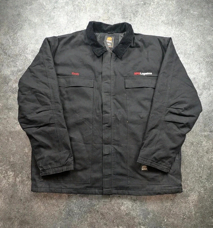 Berne Workwear veste Chore Coat matelassée noire 2XL col velours Xpo Logistics – WORKWEAR – taille XXL 2