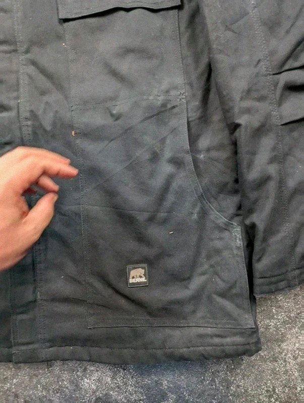 Berne Workwear veste Chore Coat matelassée noire 2XL col velours Xpo Logistics – WORKWEAR – taille XXL 5