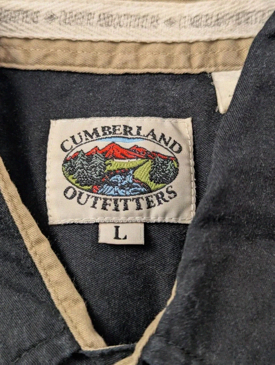 Chemise noire western Cumberland Outfitters L motif tête de bison cowboy ranch vintage homme – Vintage Dressing – taille L 4