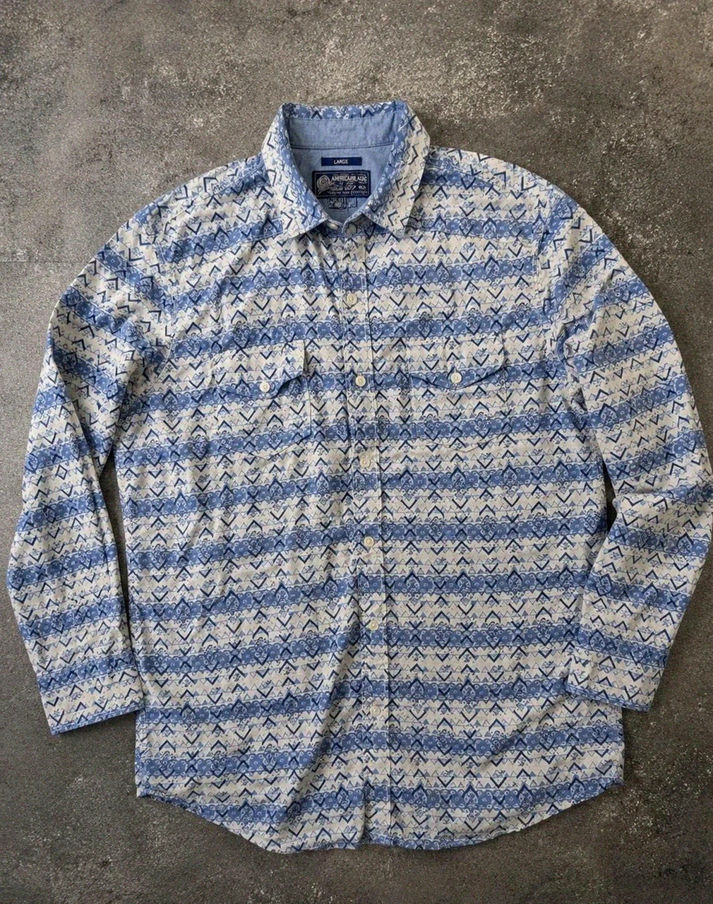 Chemise Western Aztec American Rag Cie Homme L 100% Coton Vintage
