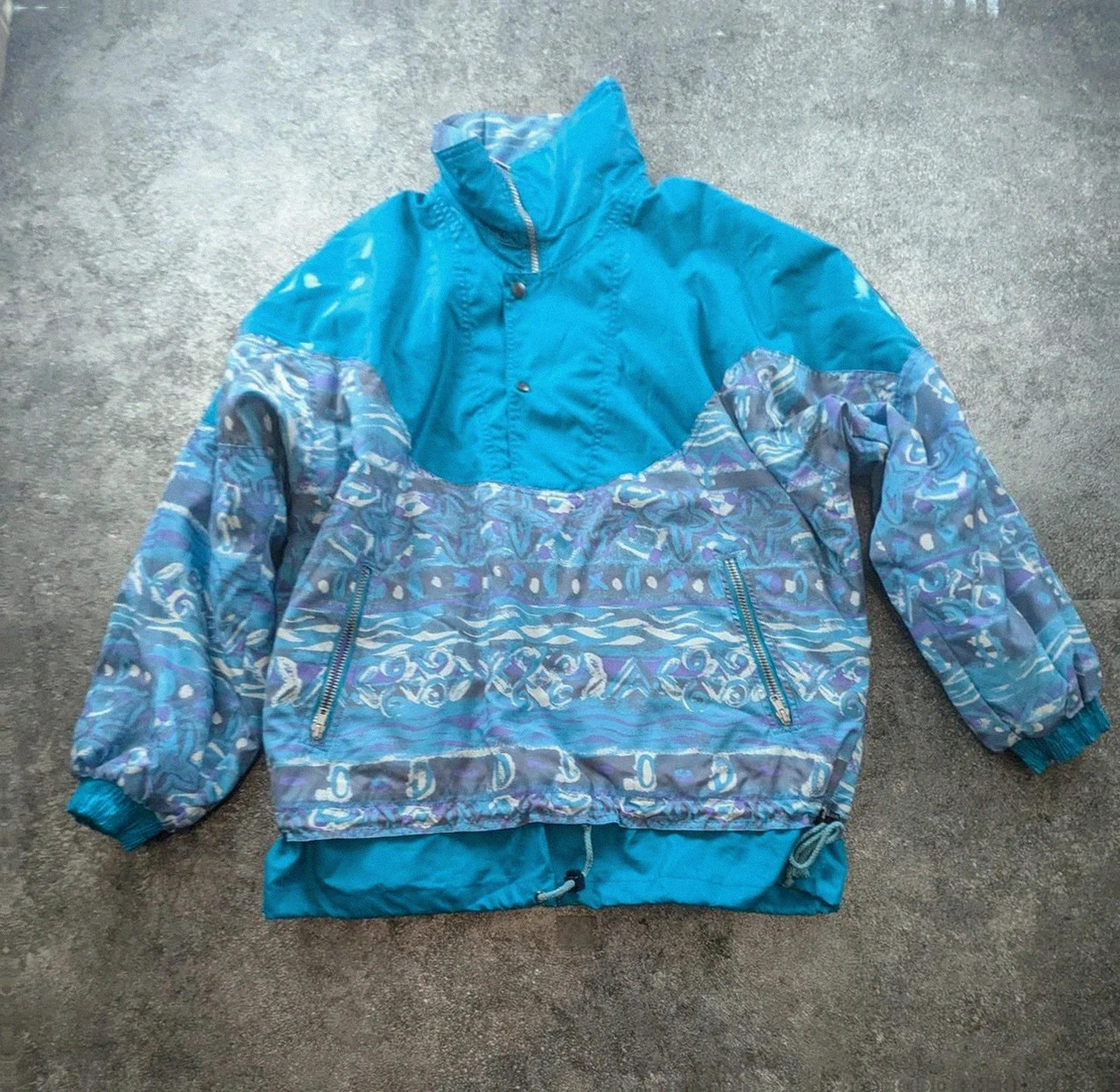 Ensemble ski vintage Montval 80s/90s veste + pantalon rétro bleu violet – Vintage Dressing – taille Taille unique 3
