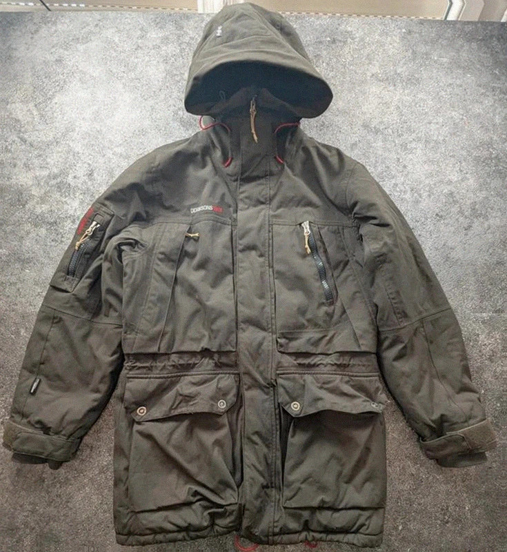 Parka Didriksons 1913 Dry5 S/M – veste technique outdoor grise à capuche – Didriksons – taille S 2
