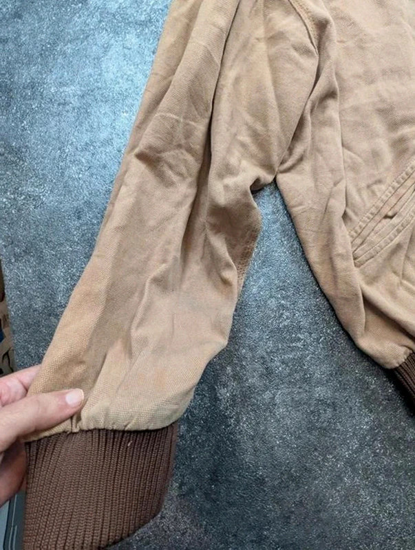 Veste workwear vintage XXL XL – Eisenhower bomber canvas col velours – beige – WORKWEAR – taille XXL 4