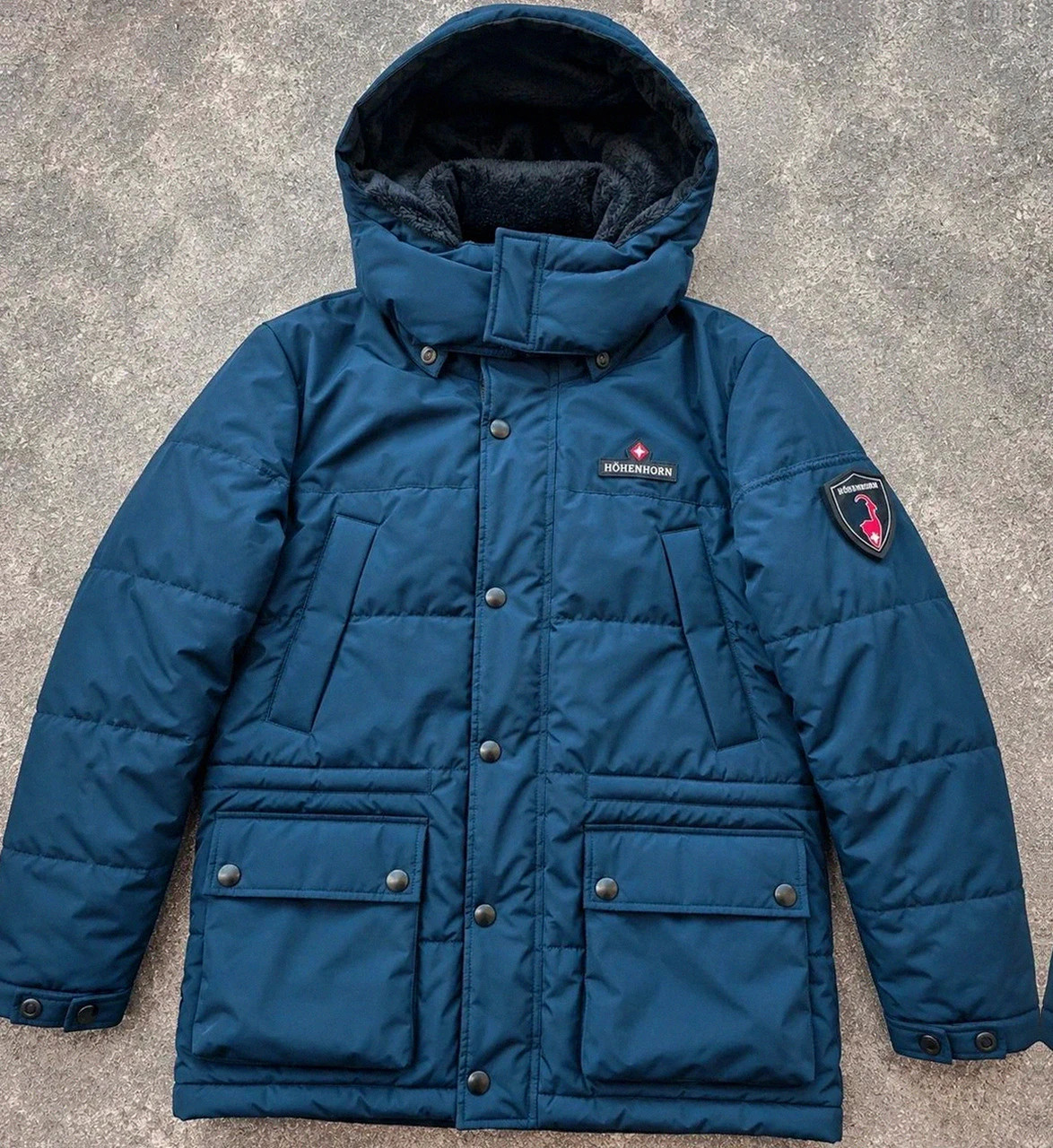 Parka Höhenhorn Mangard homme S bleu marine – veste hiver chaude fourrée outdoor