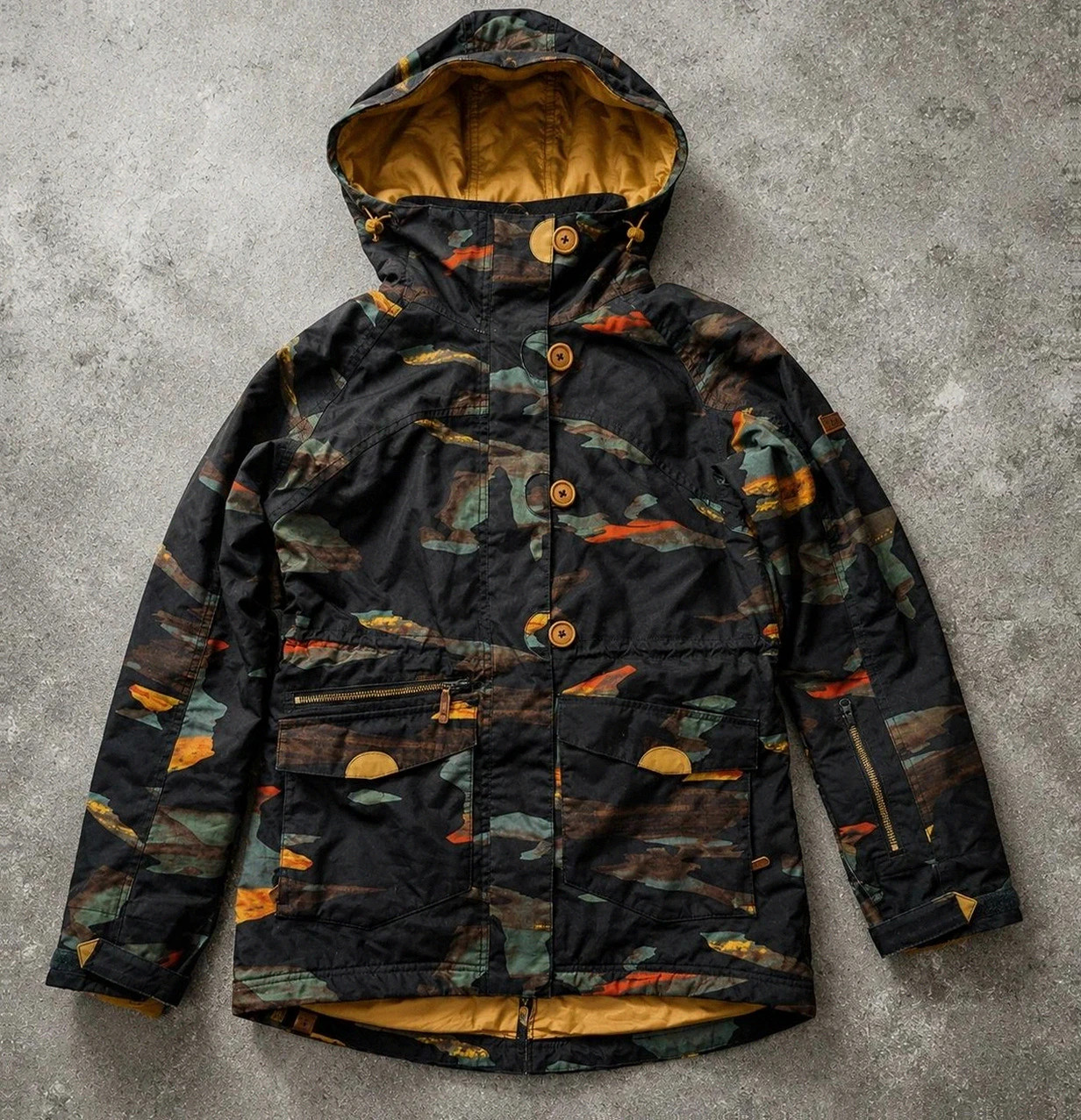 Dc Shoes parka snowboard 15K Waterproof camo 2014 taille M – veste ski technique retro