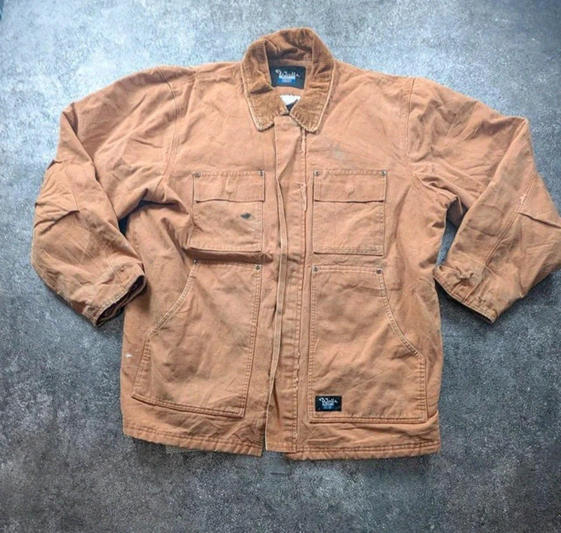 Veste workwear vintage Walls Blizzard Pruf L canvas marron chore jacket doublée – Walls – taille L 2