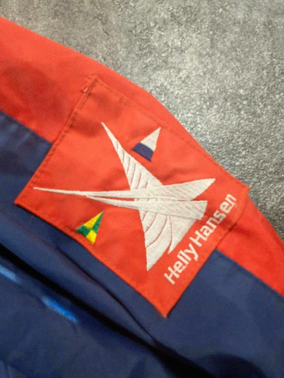 Veste Imperméable Helly Hansen Homme S Oversize Rouge Bleu Capuche Sailing Nautique Vintage – Helly Hansen – taille S 4