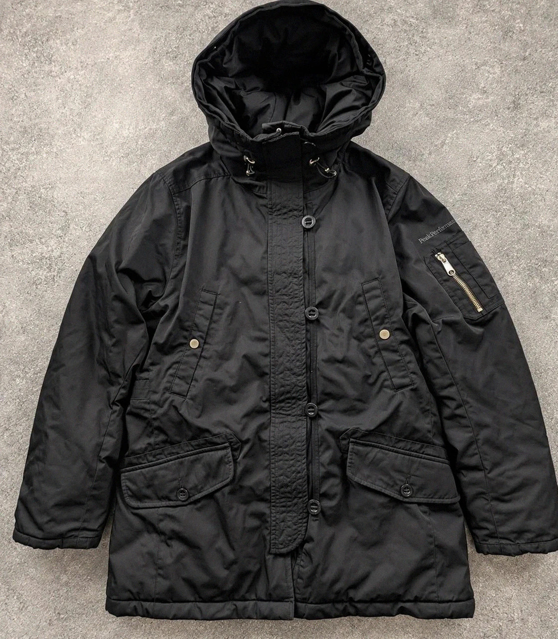 Peak Performance Groa J Parka Technique Outdoor Noire Matelassée Taille M
