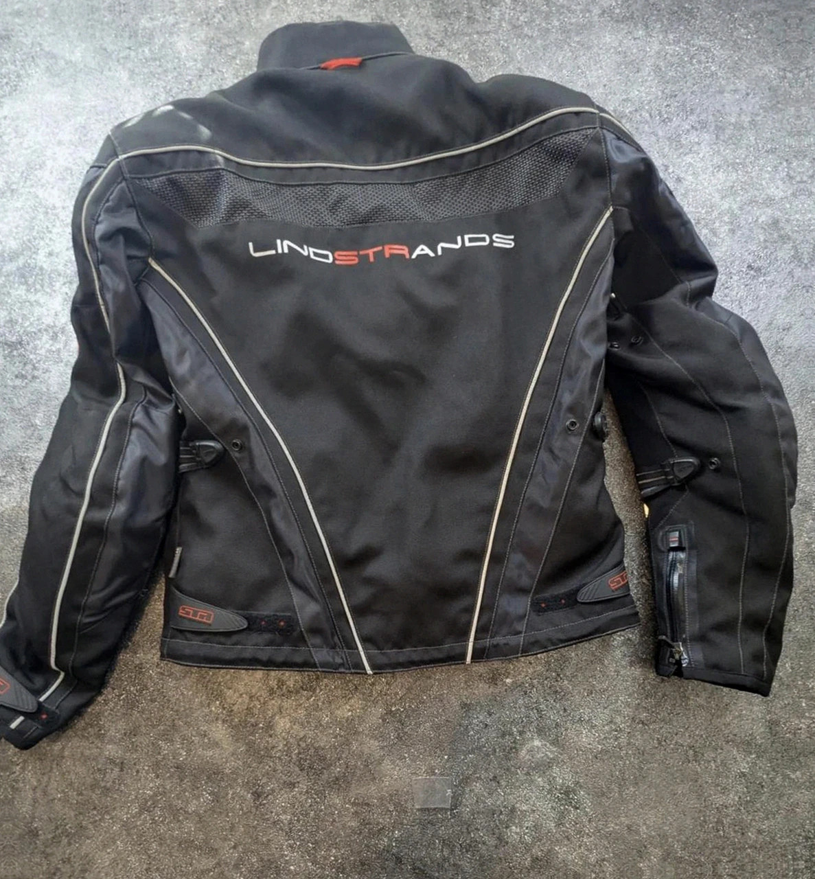 Veste moto Lindstrands Str Hi-Art respirante réfléchissante noir rouge S – Lindstrands – taille S 3