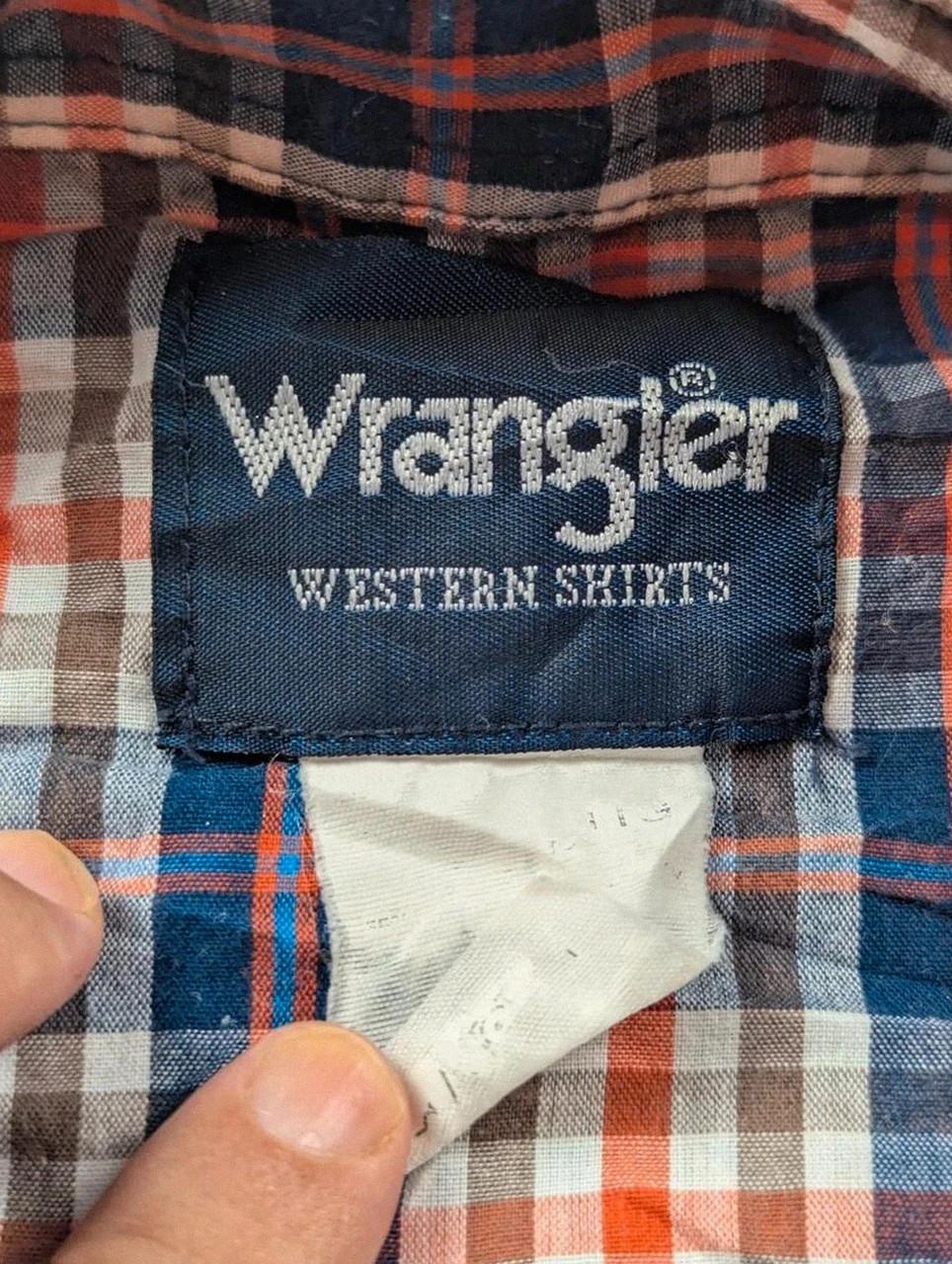 Chemise western vintage carreaux cowboy Wrangler Western Shirts taille env. L – Wrangler – taille L 5