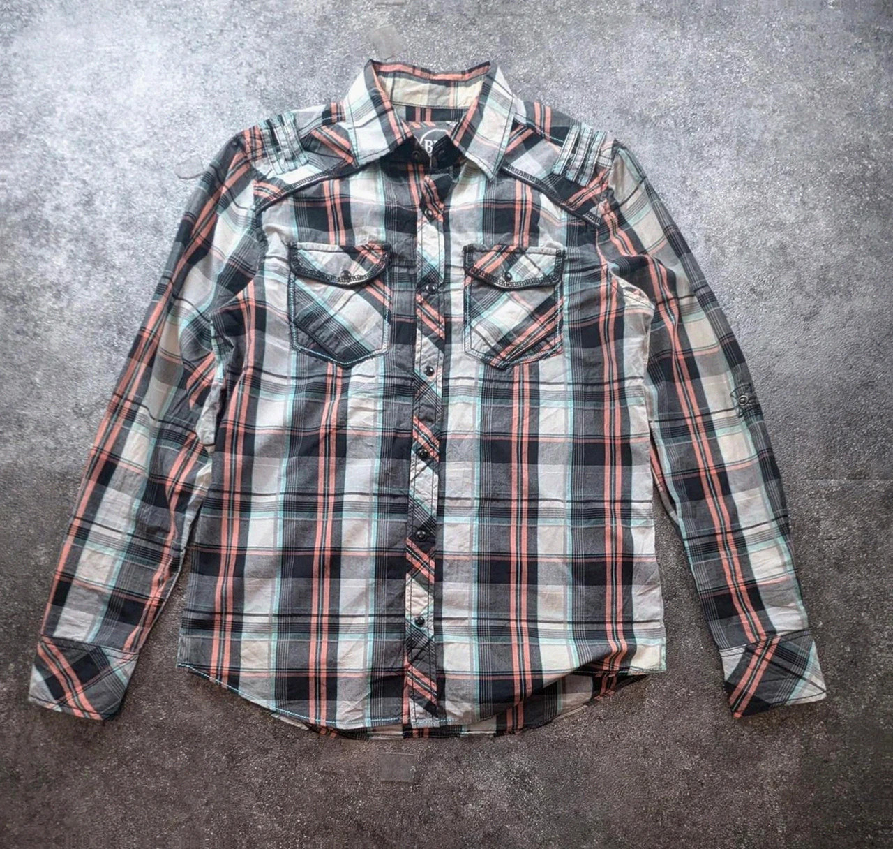 Chemise à carreaux Bke Athletic Fit multicolore western Americana S – BKE – taille S 2