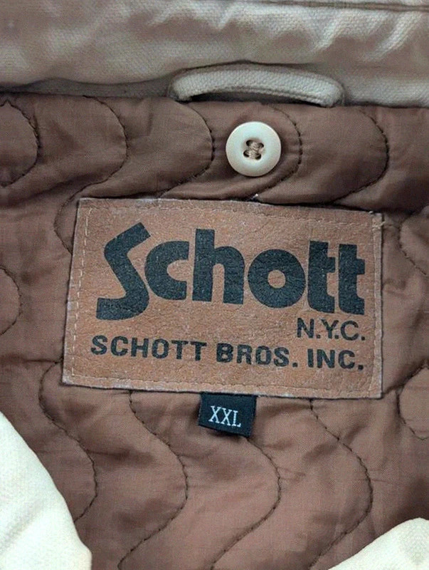 Schott Nyc veste workwear vintage XXL canvas Hollofil II patinée utility jacket – Schott – taille XXL 3