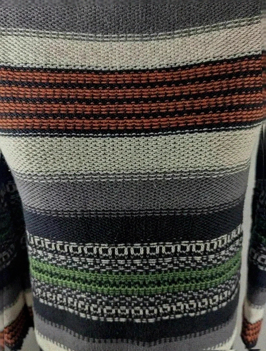 Pull rayé multicolore Maje modèle ondine coupe ajustée maille épaisse Coton fibre naturelle S – Maje – taille S / 36 / 8 4