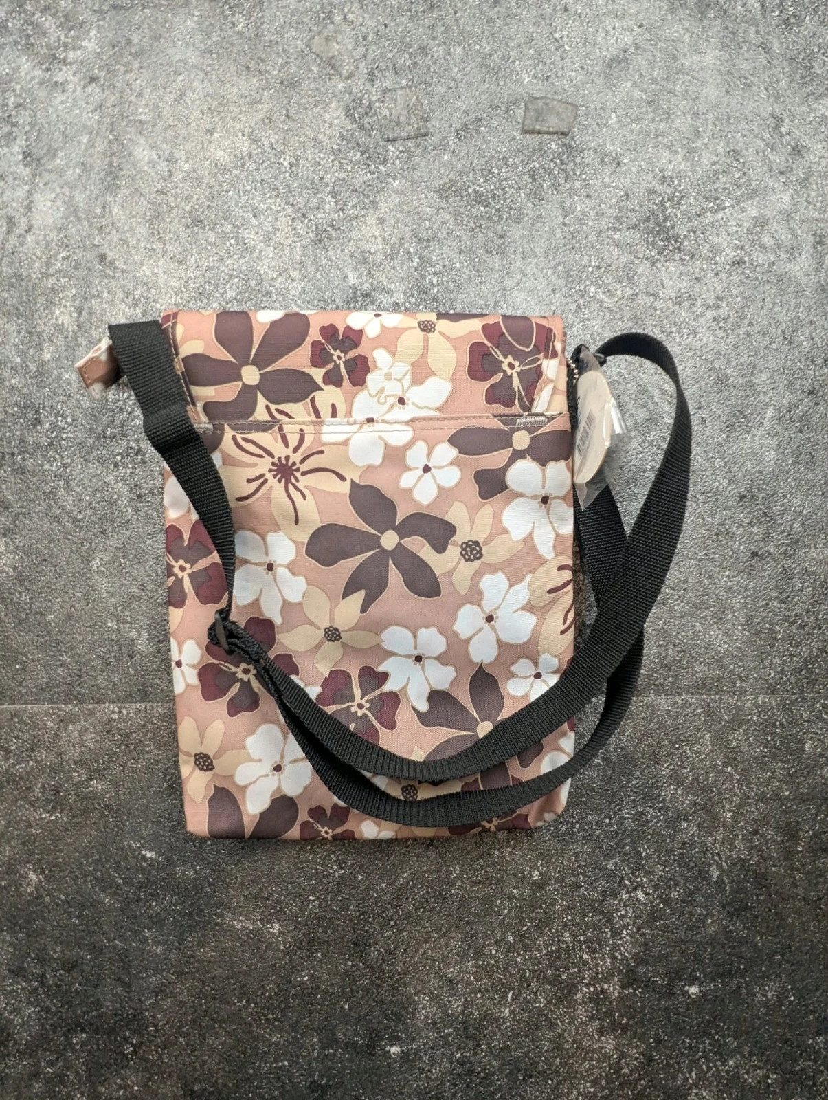 Sacoche bandoulière DDP vintage Y2K fleurie rose marron – Neuve avec étiquette – DDP 3