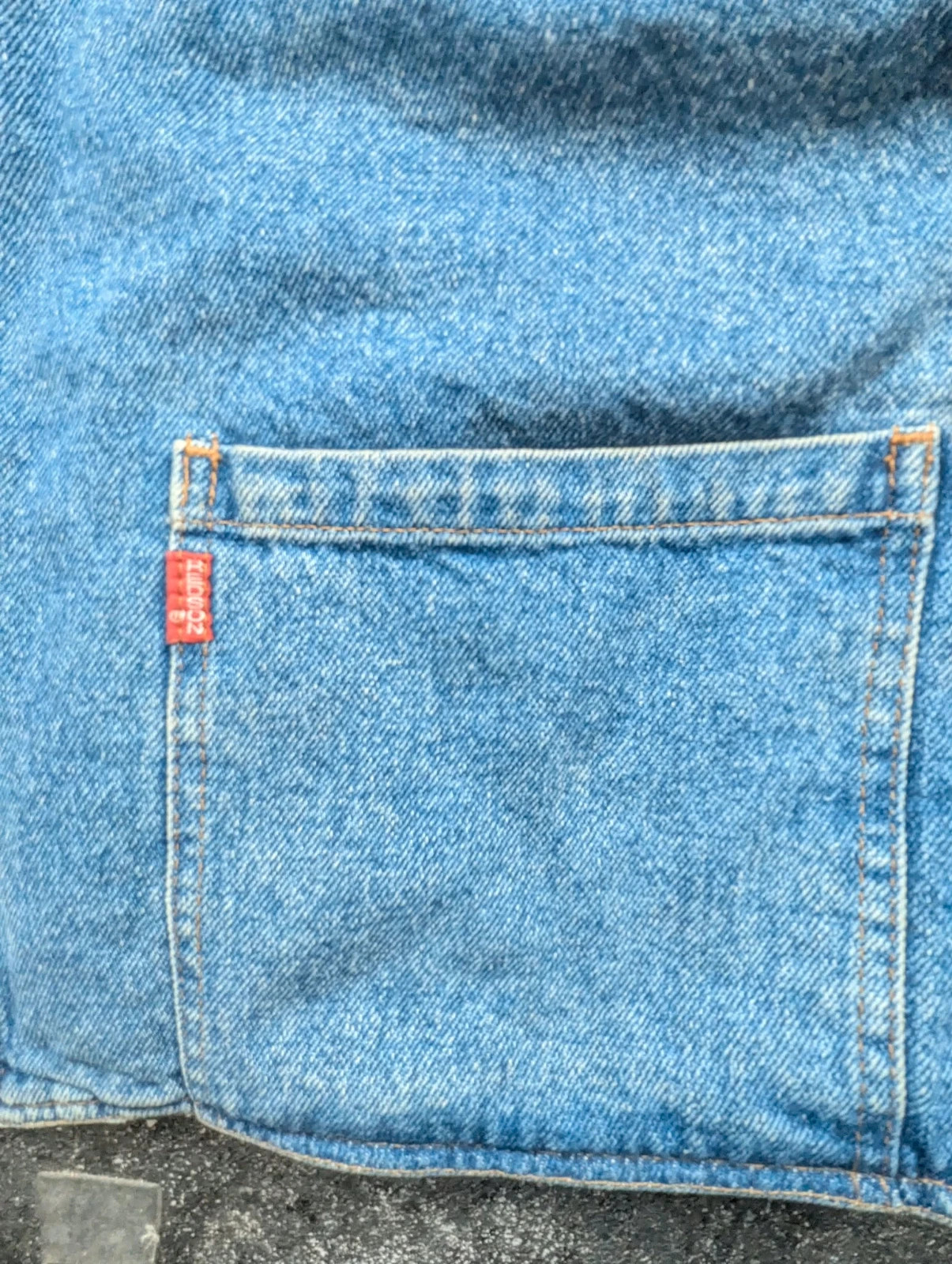 Gilet Redson vintage denim bleu doublé sherpa – Workwear western 90s XL – Vintage Dressing – taille XL 5