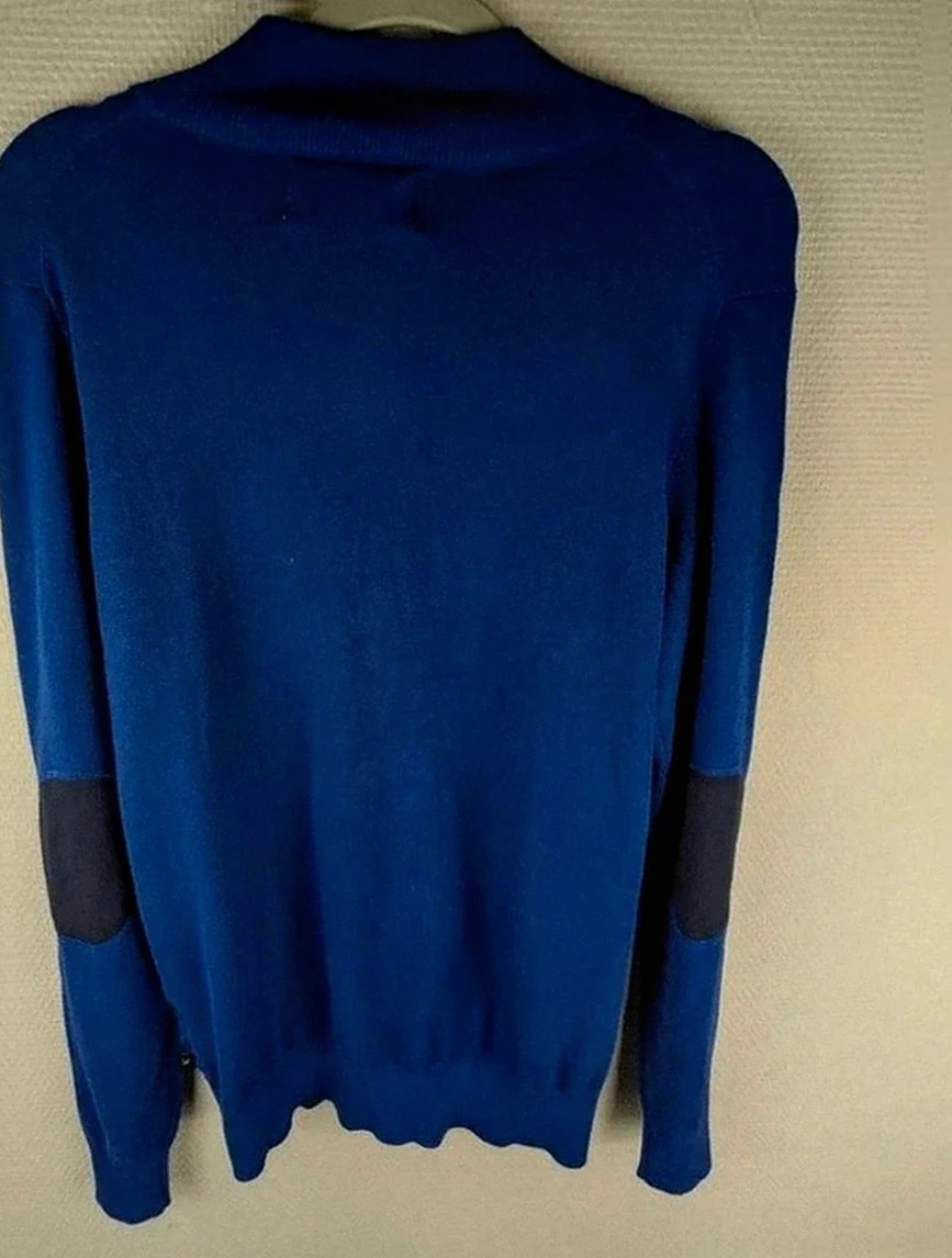 Chevignon Pull zippé bleu à coudières – taille m – neuf avec étiquette – Chevignon – taille M 2